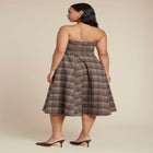 Plaid Fit And Flare Midi Dress image number null