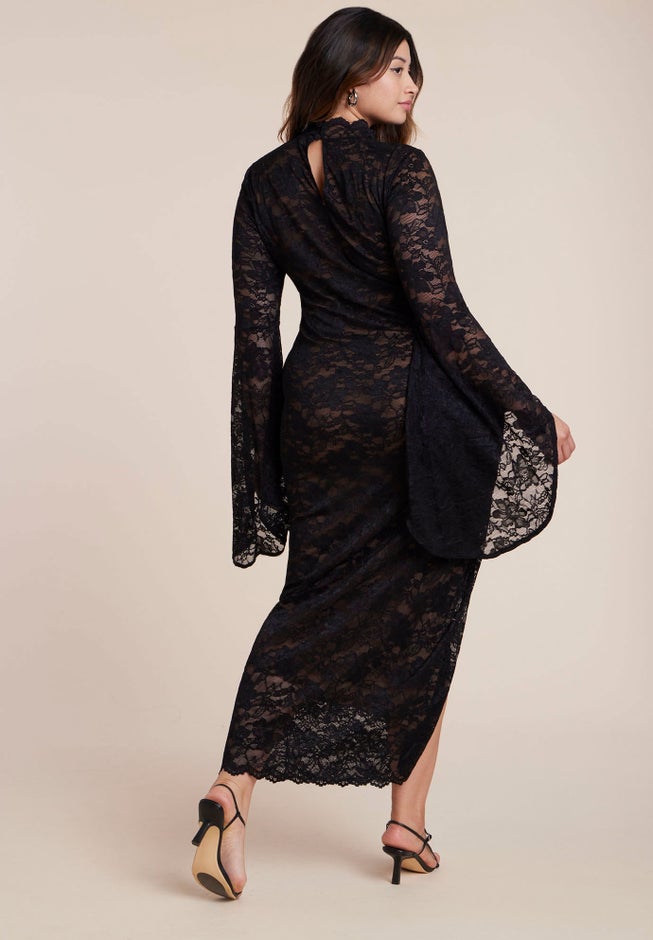 Lace Fitted Maxi Dress image number 4