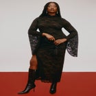 Lace Fitted Maxi Dress image number 0