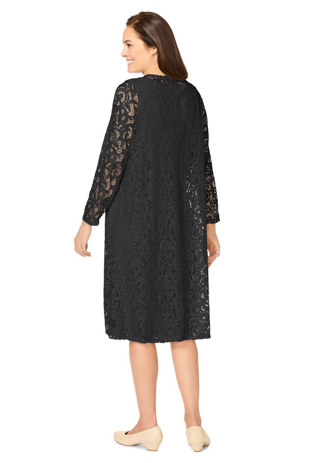 2 piece Lace Jacket Dress image number 1