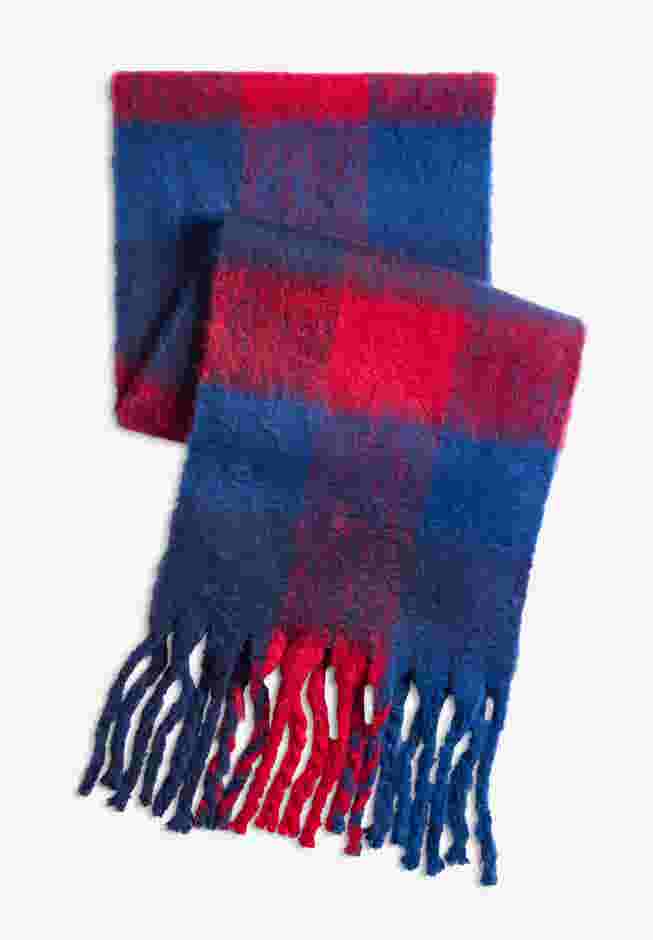 Fringed Plaid Scarf image number 3
