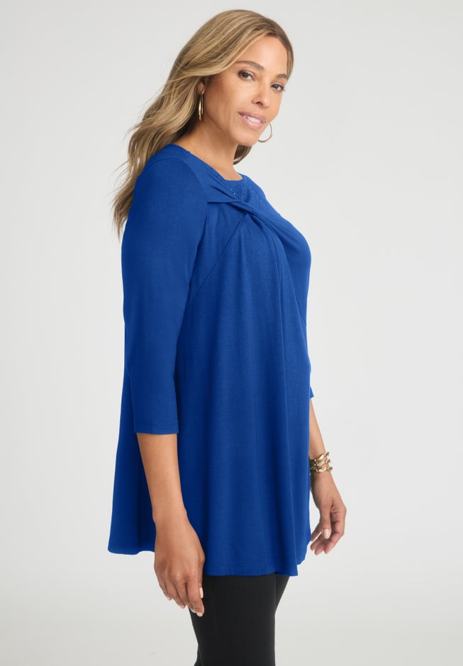 Twist-Front Trapeze Tunic image number 1