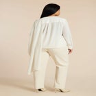Button Up Top With Neck Cape image number null