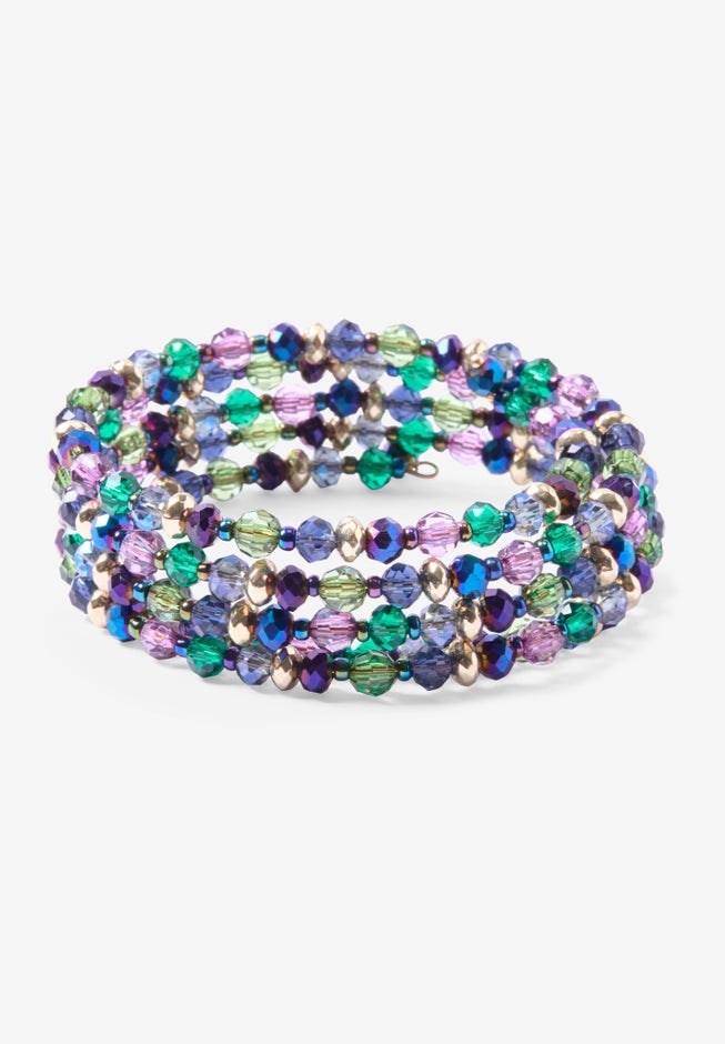 Gemstone Beaded Wrap Bracelet image number null