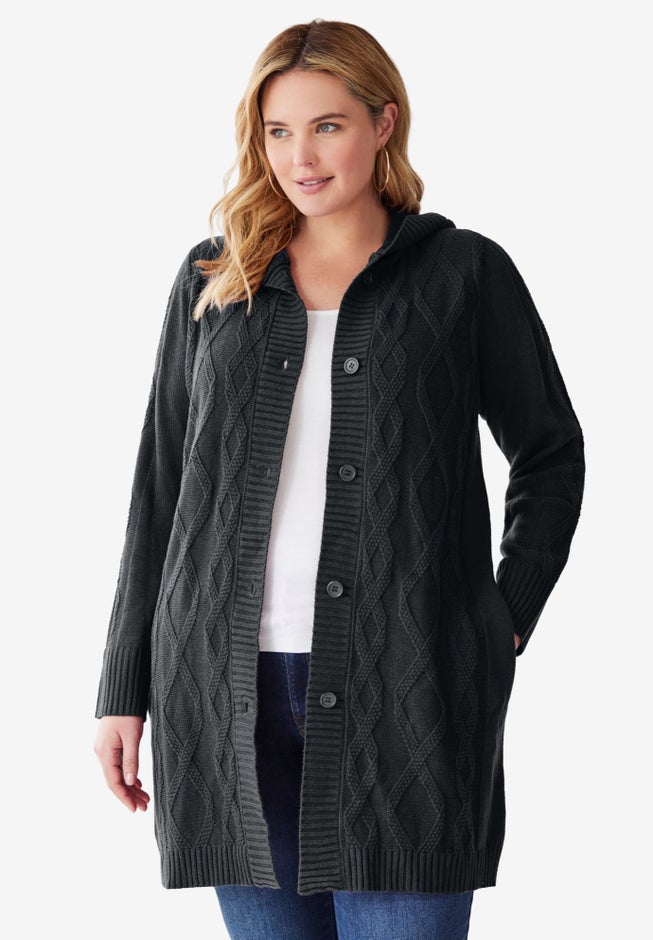 Cable Cardigan Hoodie image number 0