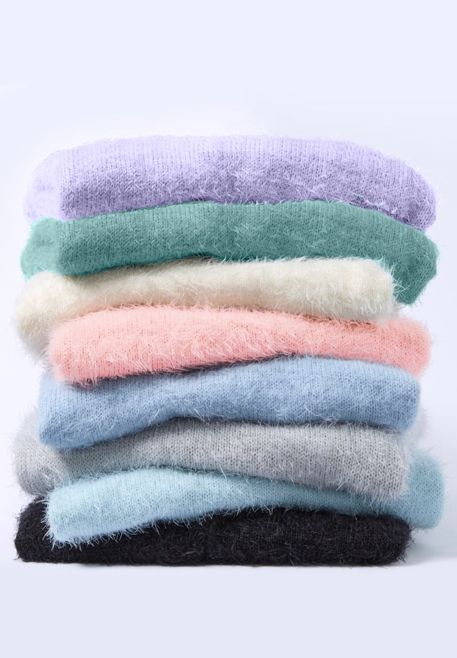 Eyelash Lace Neck Sweater image number 3