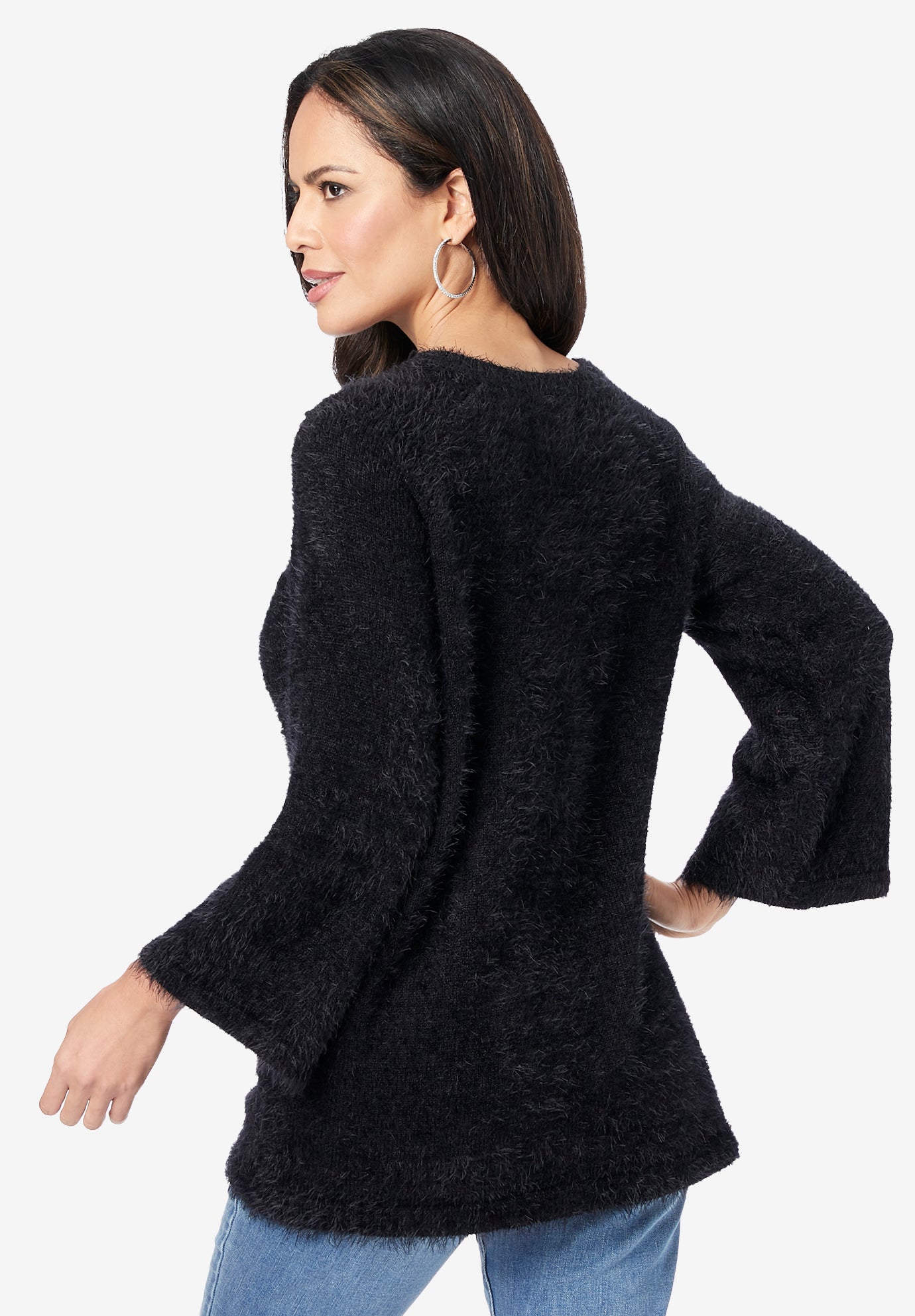 Eyelash Lace Neck Sweater image number 2