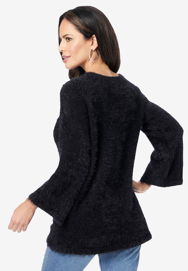 Eyelash Lace Neck Sweater image number 2