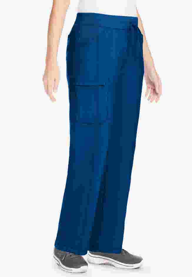 Straight-Leg Drawstring Cargo Scrub Pant image number 0