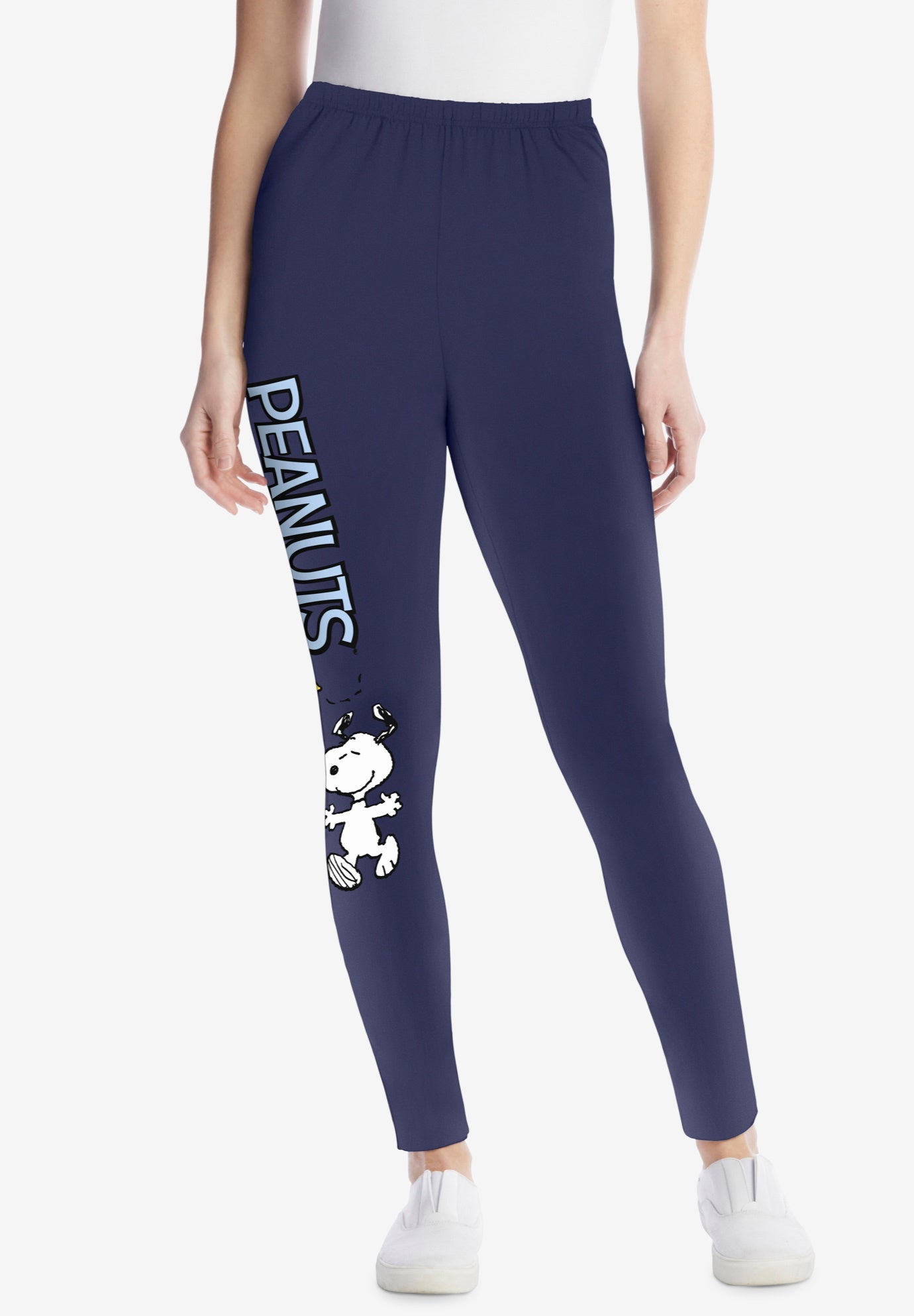 Peanuts Women's Navy Leggings Peanuts Snoopy Placed image number 0