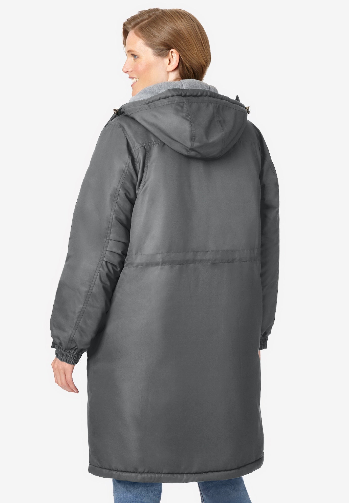 Mid-Length Microfiber Parka image number 1