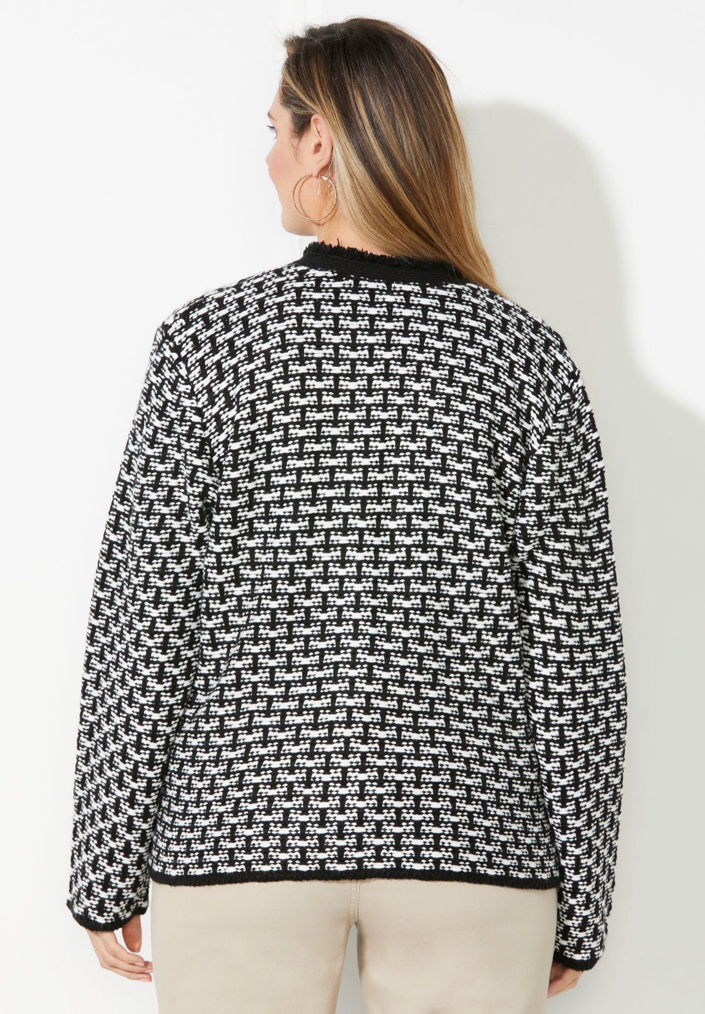 Liz&Me&reg; Tweed Button Cardigan image number 1