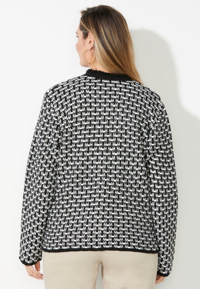 Liz&Me&reg; Tweed Button Cardigan image number 1