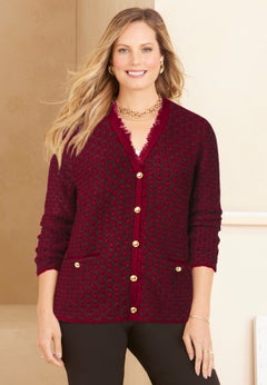 Liz&Me&reg; Tweed Button Cardigan