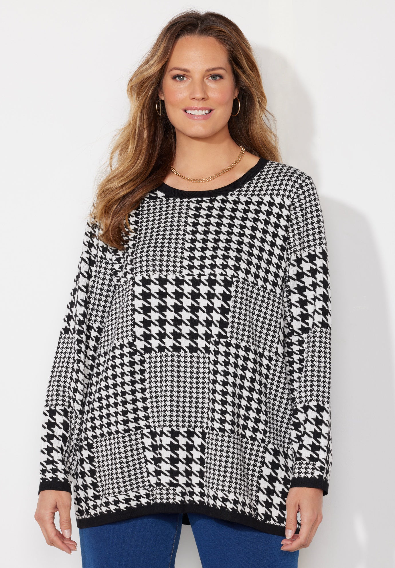 Liz&Me&reg; Patterned Pullover Sweater image number 0