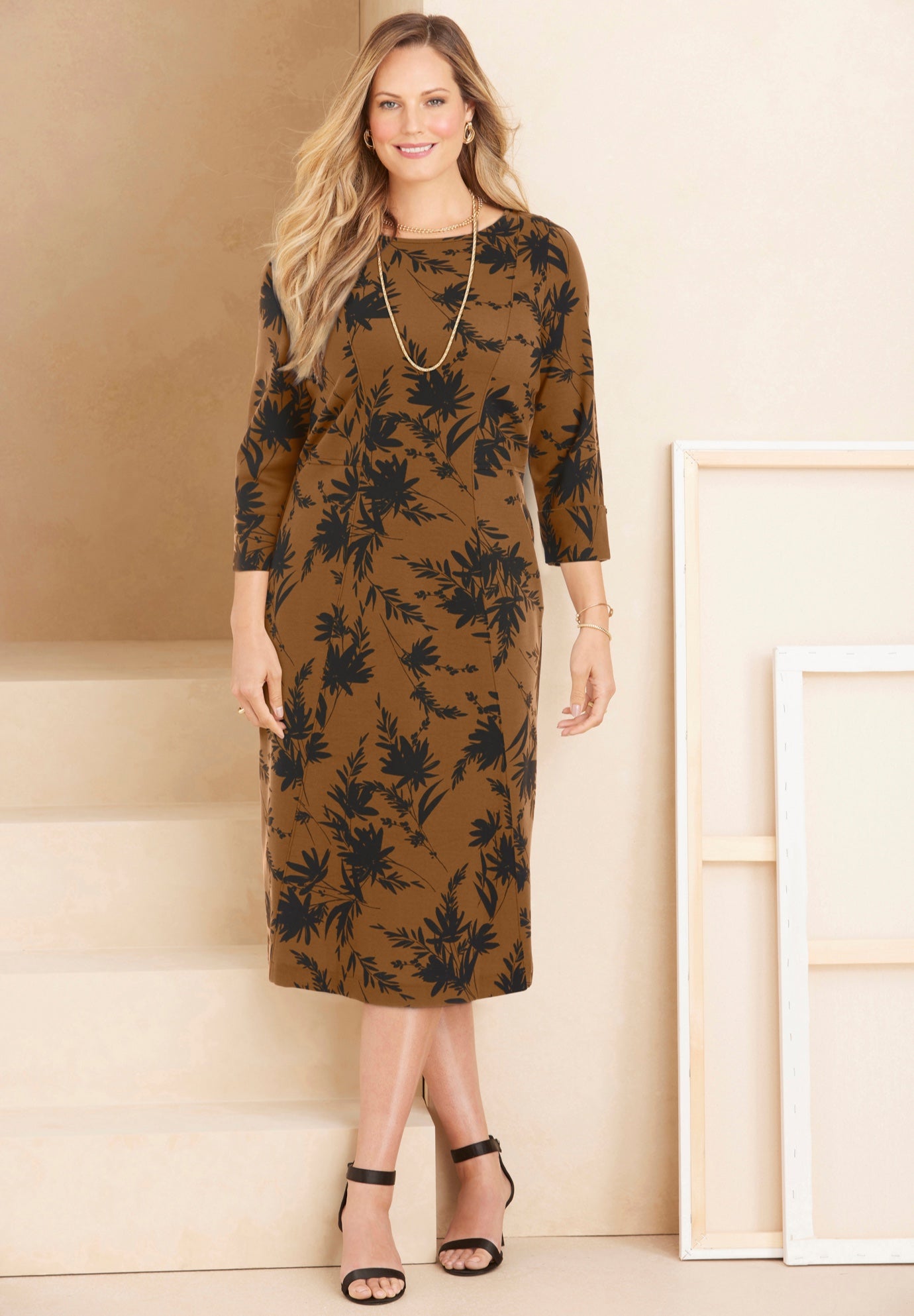 Liz&Me&reg; Ponte Knit Dress image number 0