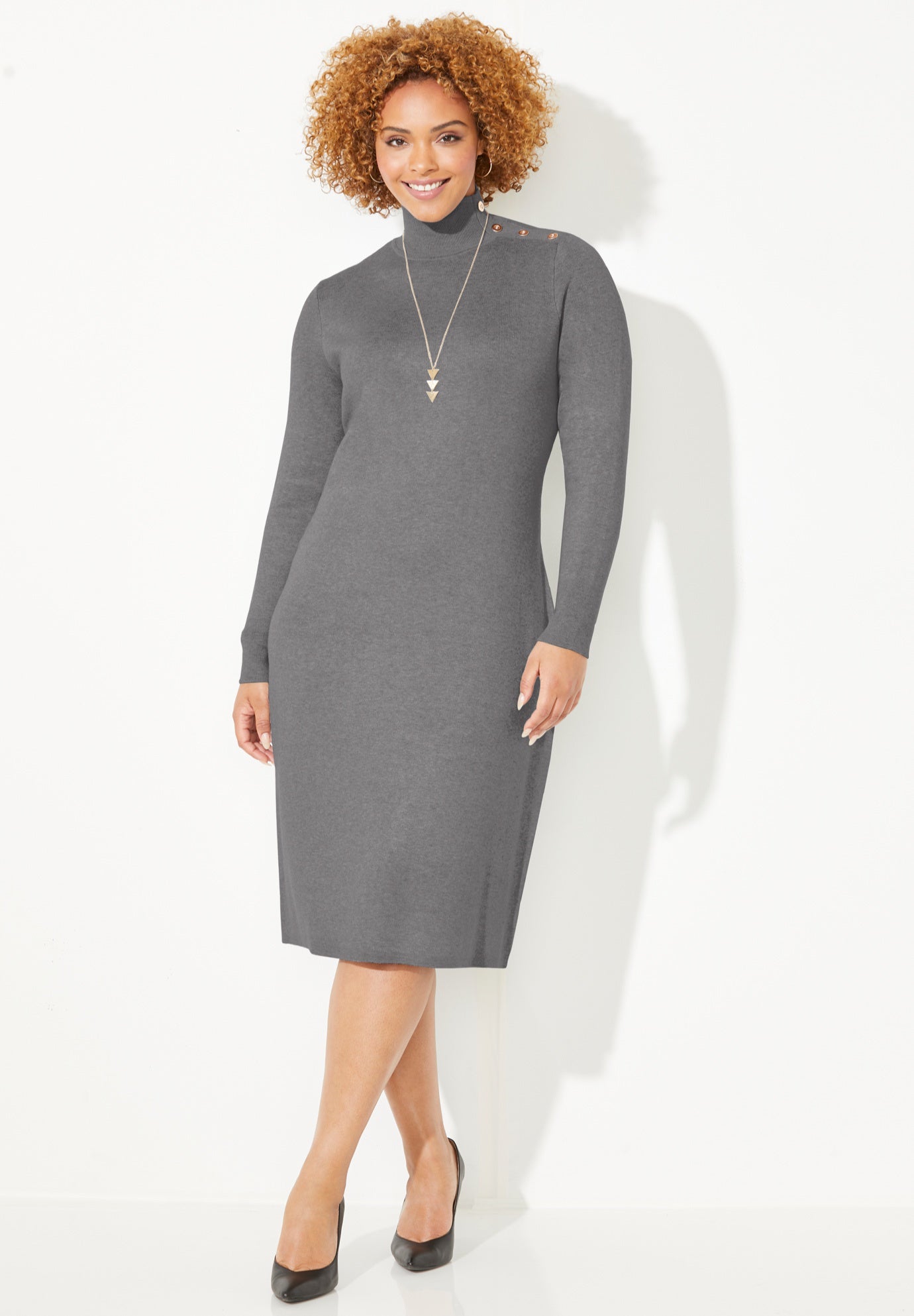 Liz&Me&reg; Mockneck Sweater Dress image number 0