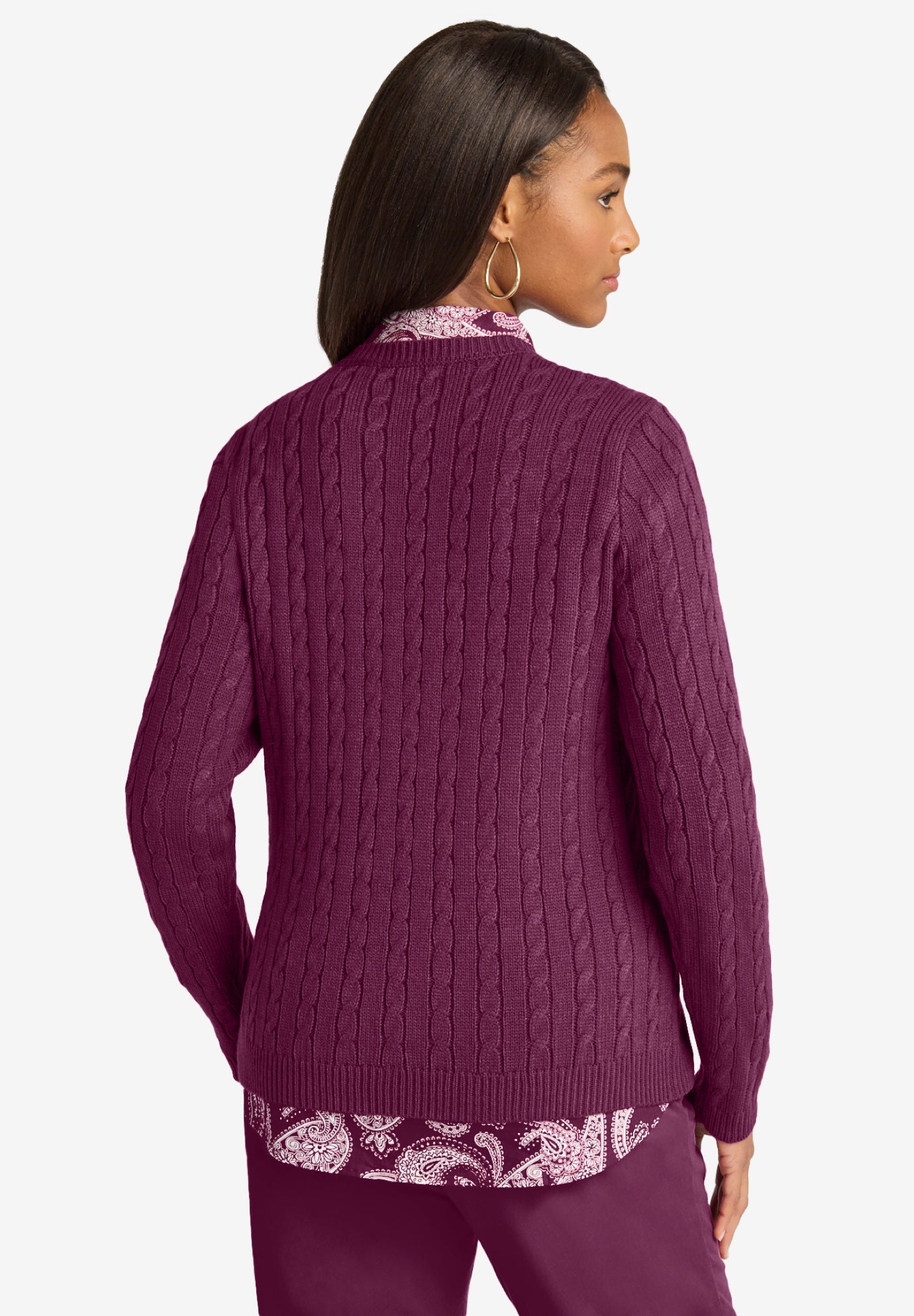 Cable Crewneck Sweater image number 1