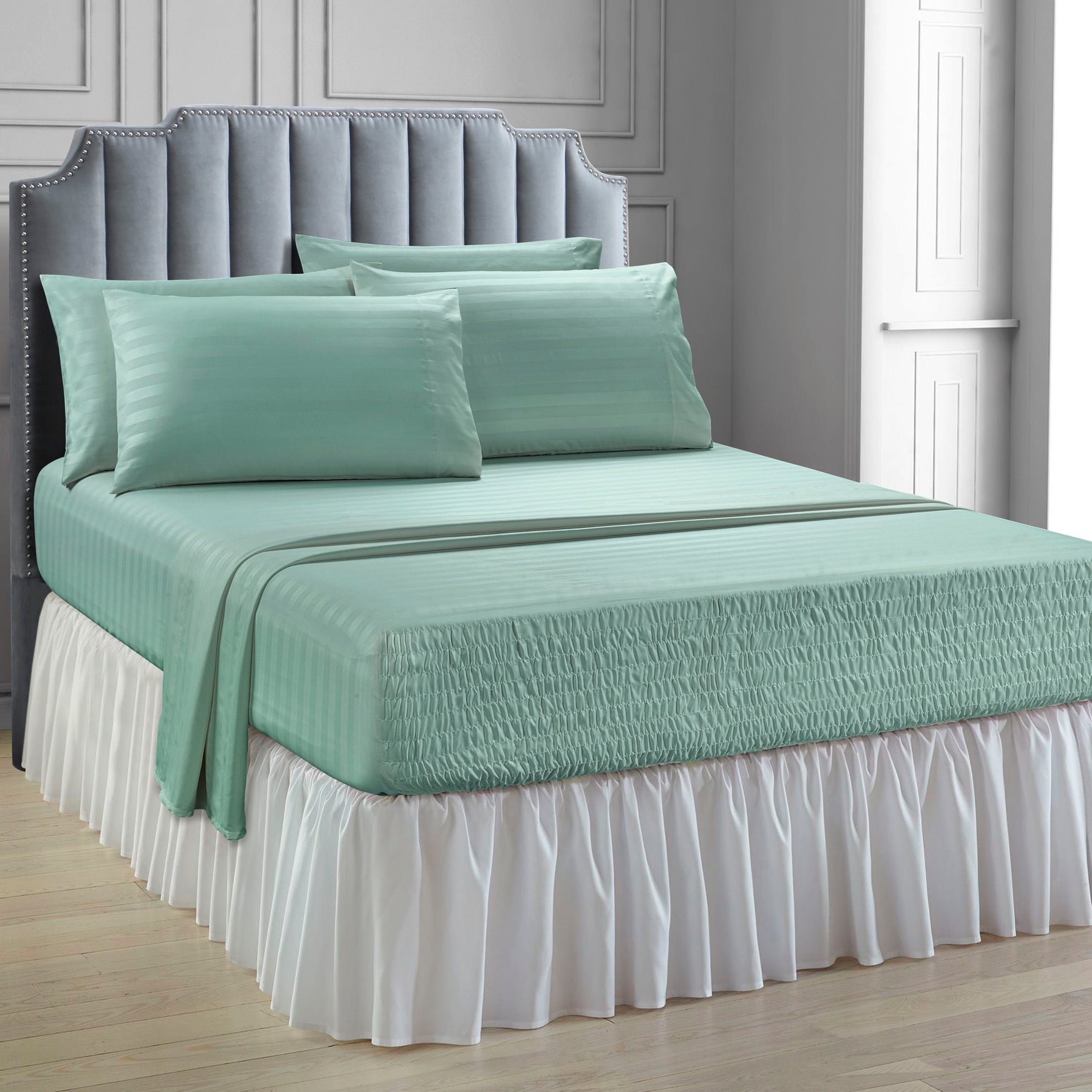 6-pc. Microfiber Bedtite&trade; Damask Stripe Sheet Set image number 0