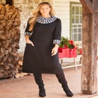Cowl Neck Sweater Dress image number null