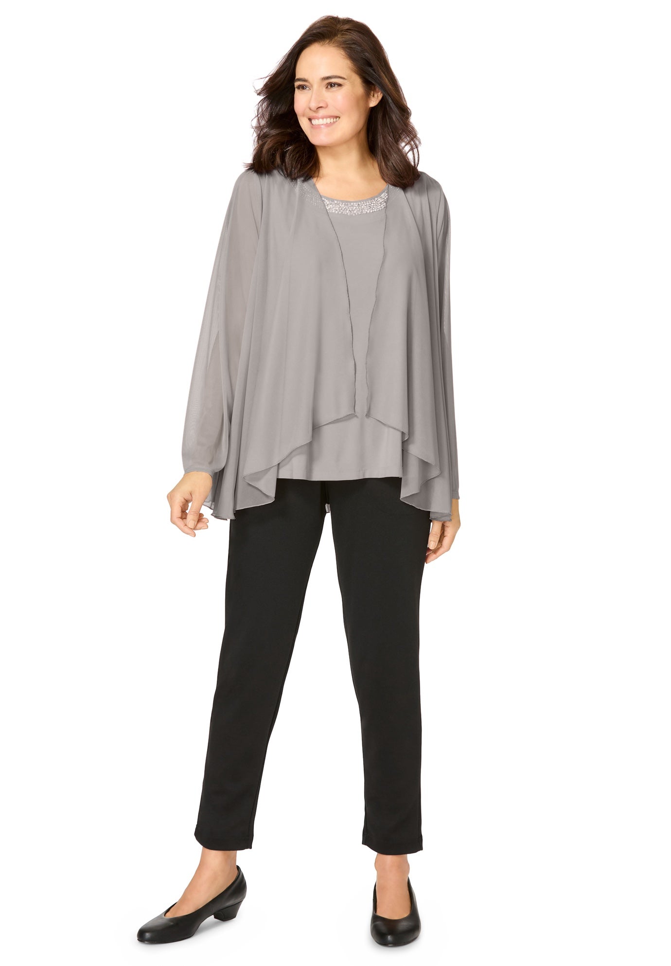 2-piece Sheer Jacket Set image number 0