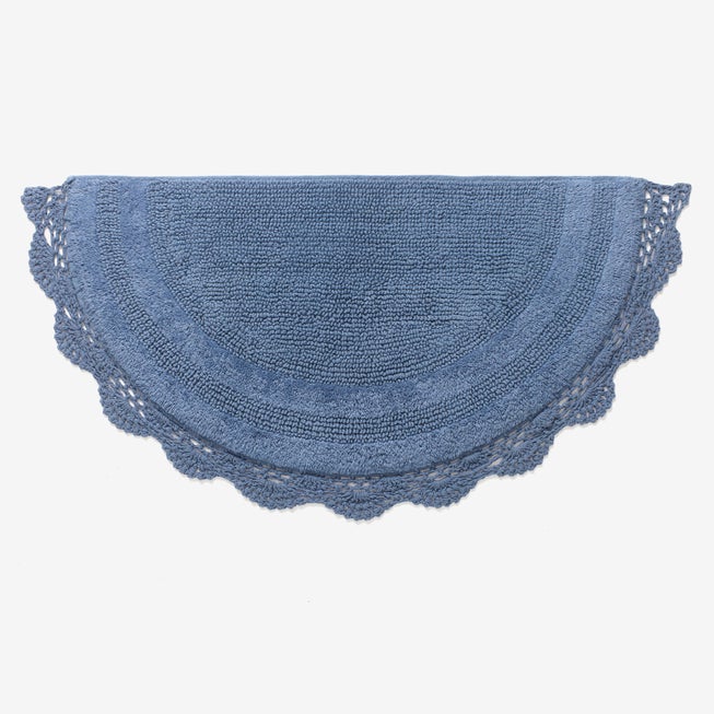 Half Round Reversible Crochet Bath Mat image number null