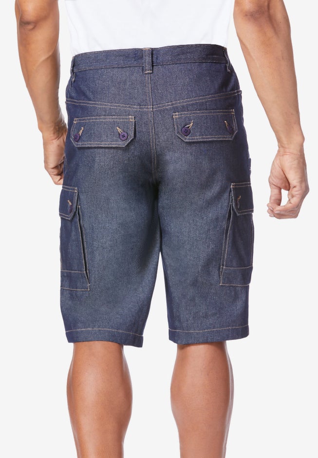 Lightweight Comfort Denim Cargo Jean Shorts image number 1