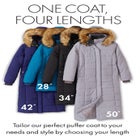 Plus Size Short Length Puffer Coat image number null
