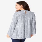 Sequin Mock Neck Blouse image number 1