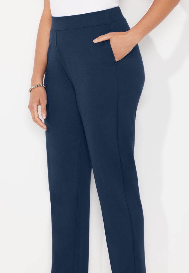 Liz&Me&reg; Slim Leg Ponte Knit Pant image number 3