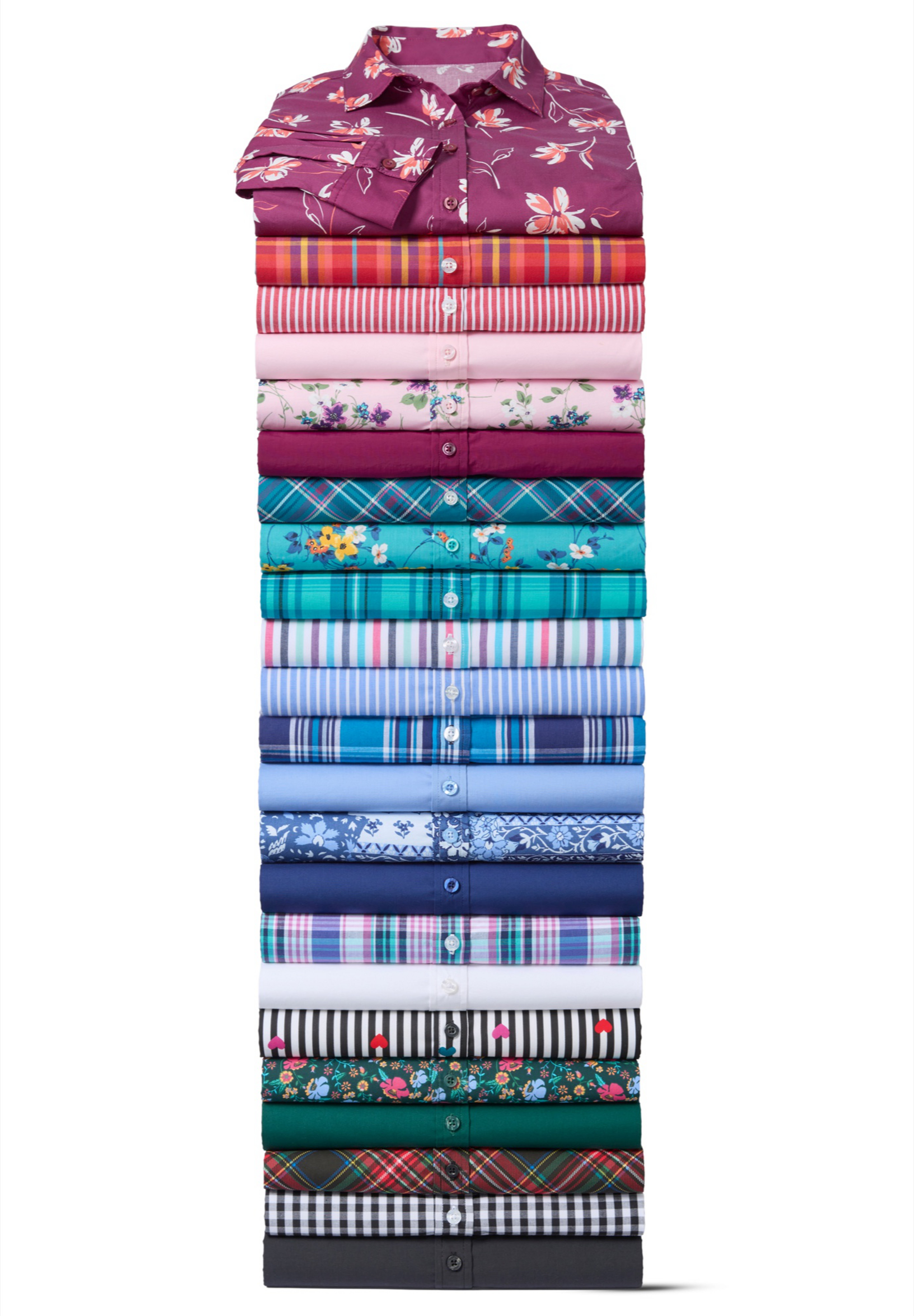 Perfect Short-Sleeve Collared Button Down Tunic image number 3