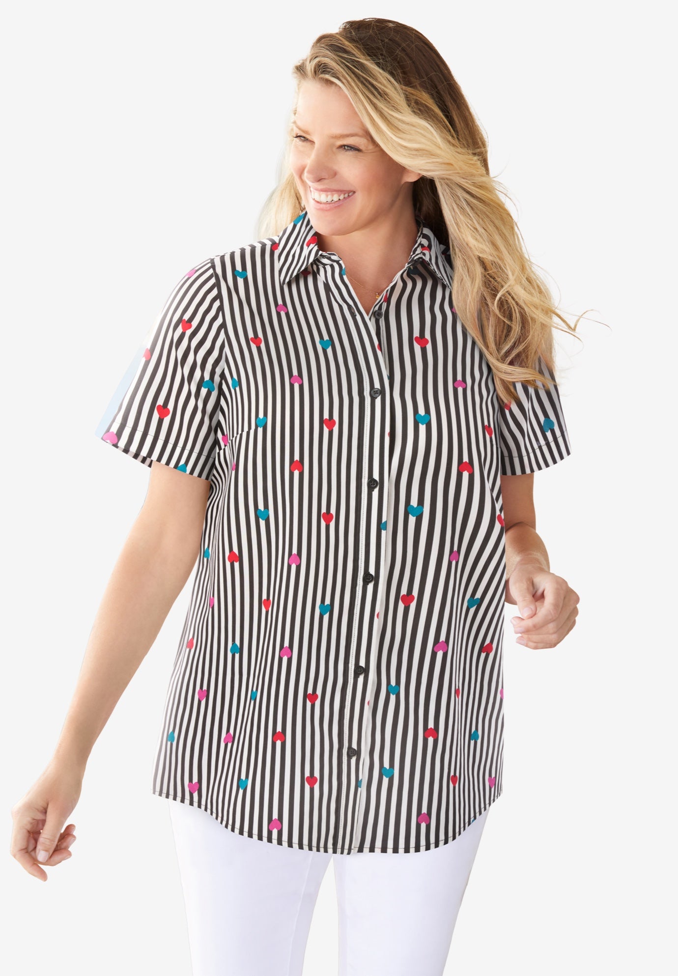 Perfect Short-Sleeve Collared Button Down Shirt image number 0