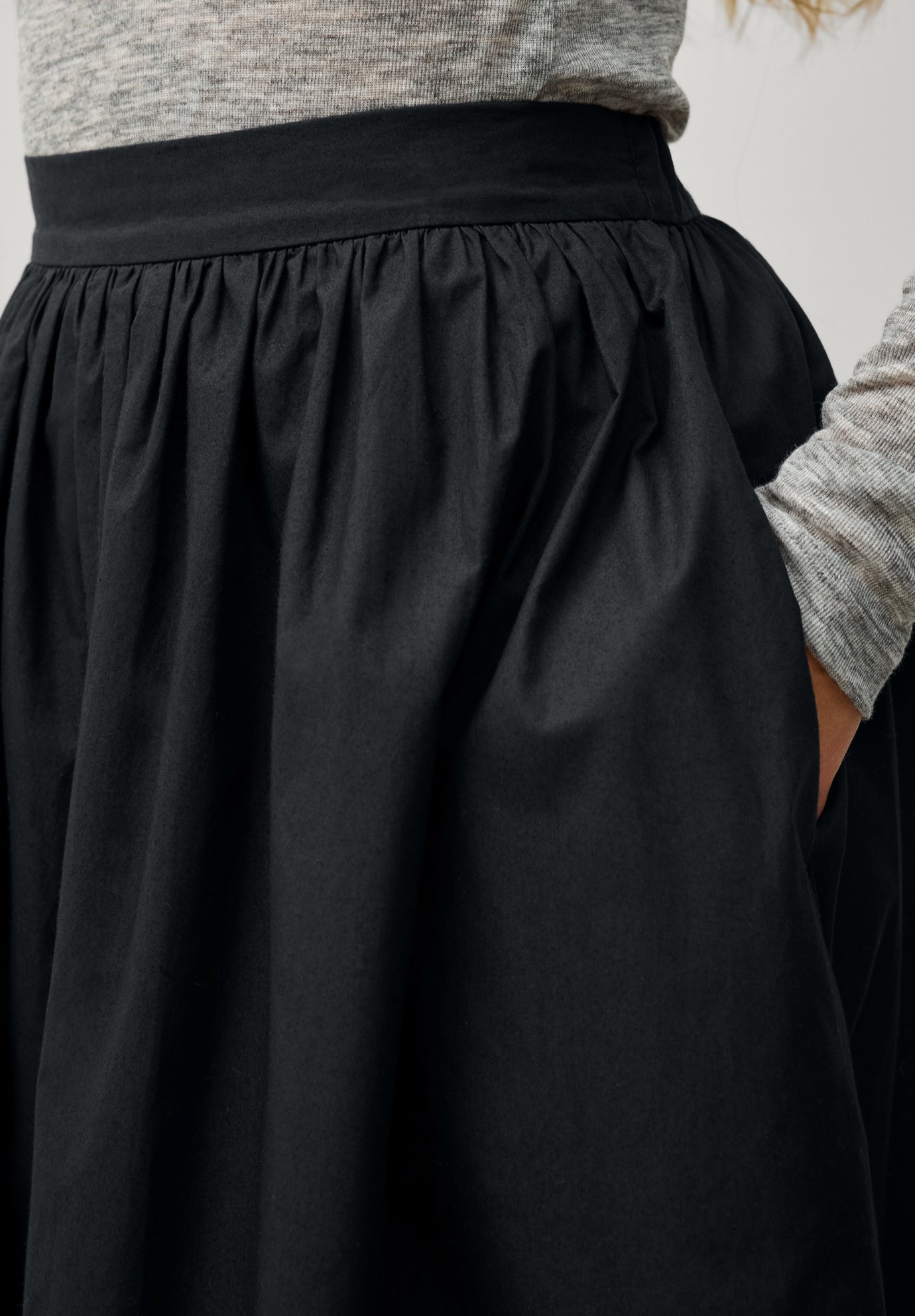 Elastic Back Full Midi Skirt image number 2