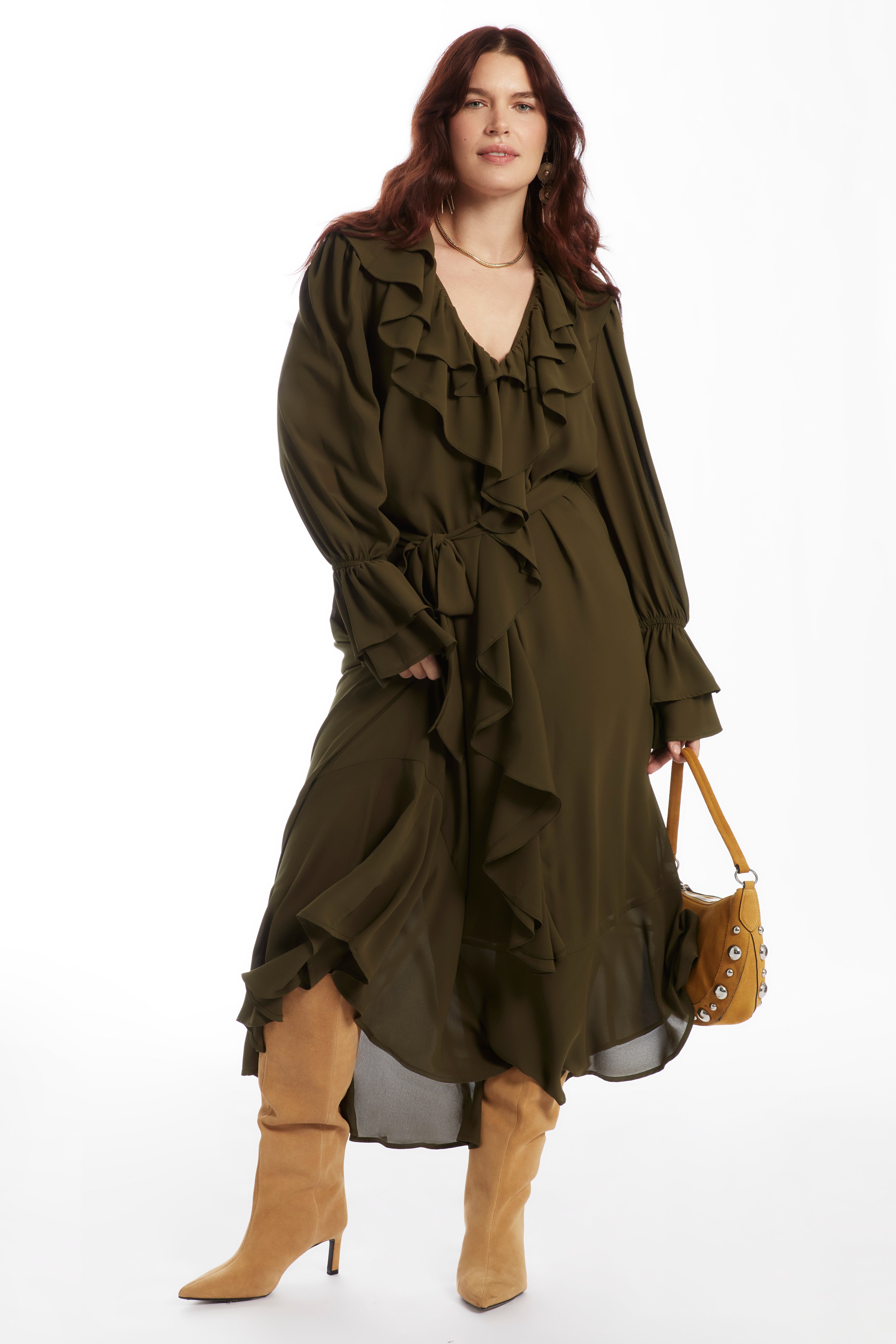 Cascading Ruffle Maxi Dress image number 0