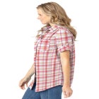 Short-Sleeve Button Down Seersucker Shirt image number null