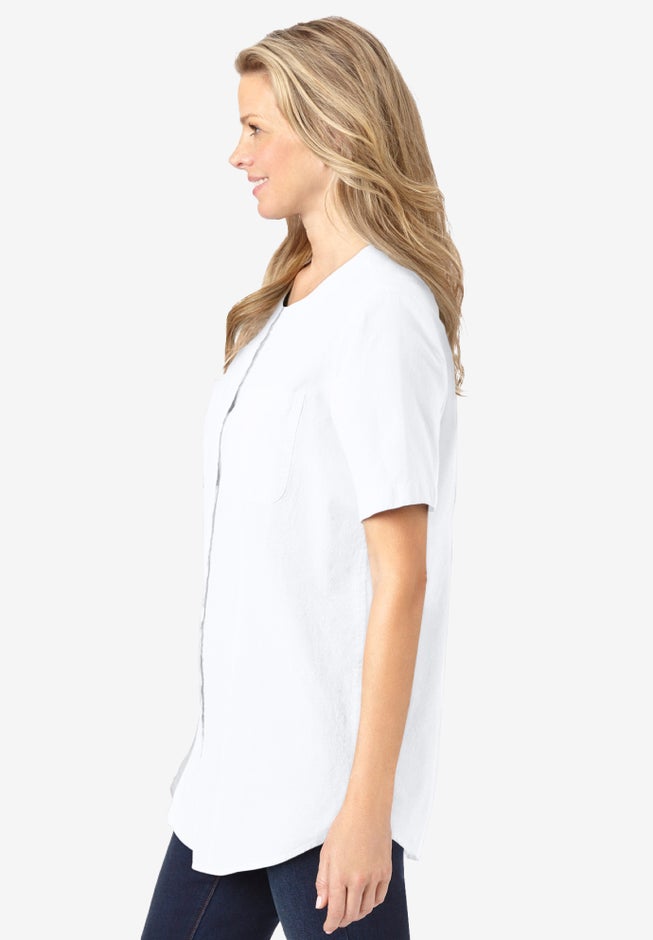 Short-Sleeve Crinkle Shirt image number 3