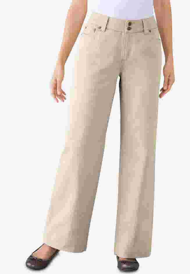 Perfect Cotton Wide-Leg Denim Jean image number 0