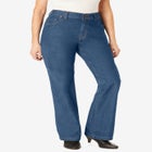 Perfect Wide-Leg All-Cotton Denim Five-Pocket Jeans image number 0
