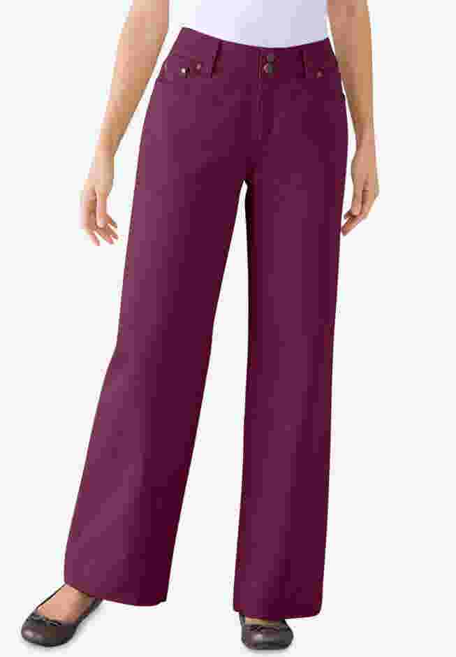 Perfect Cotton Wide-Leg Denim Jean image number 0