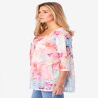 Printed 2 Piece Tank and Cardigan Set image number null