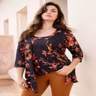 Printed 2 Piece Tank and Cardigan Set image number null