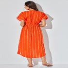 Twist Front Shimmer Cover Up Dress image number null