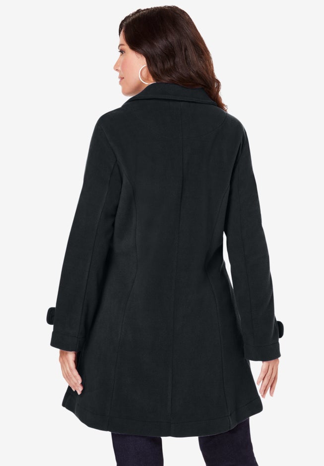 Plus Size Button Up Fleece Jacket image number 1
