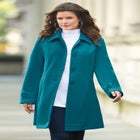 Plus Size Button Up Fleece Jacket image number 3