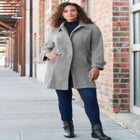 Plus Size Button Up Fleece Jacket image number 4