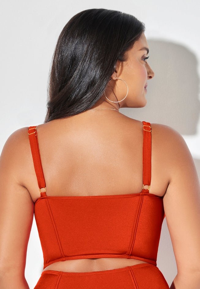 Shimmer Underwire Crop Bikini Top image number 1