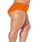 Side Knot Drape Overlay High Waist Swim Brief image number null