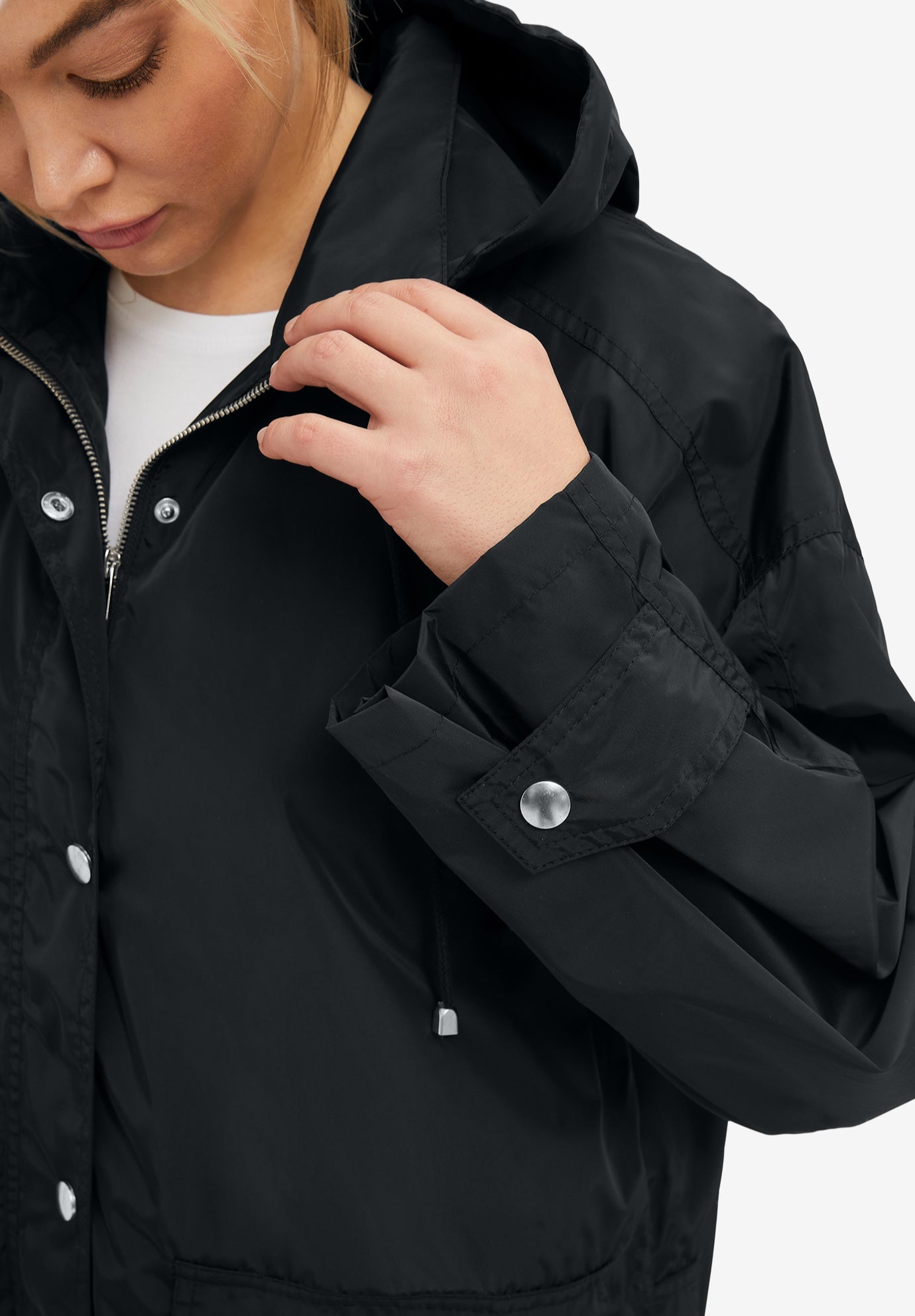 Hooded A-Line Raincoat image number 3