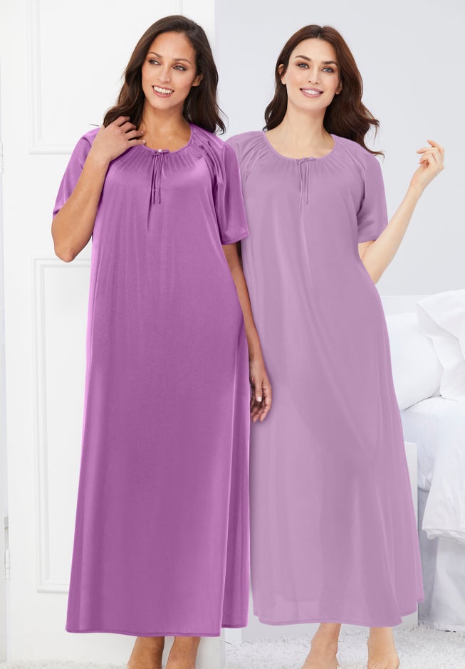 2-Pack Long Silky Gown image number 7