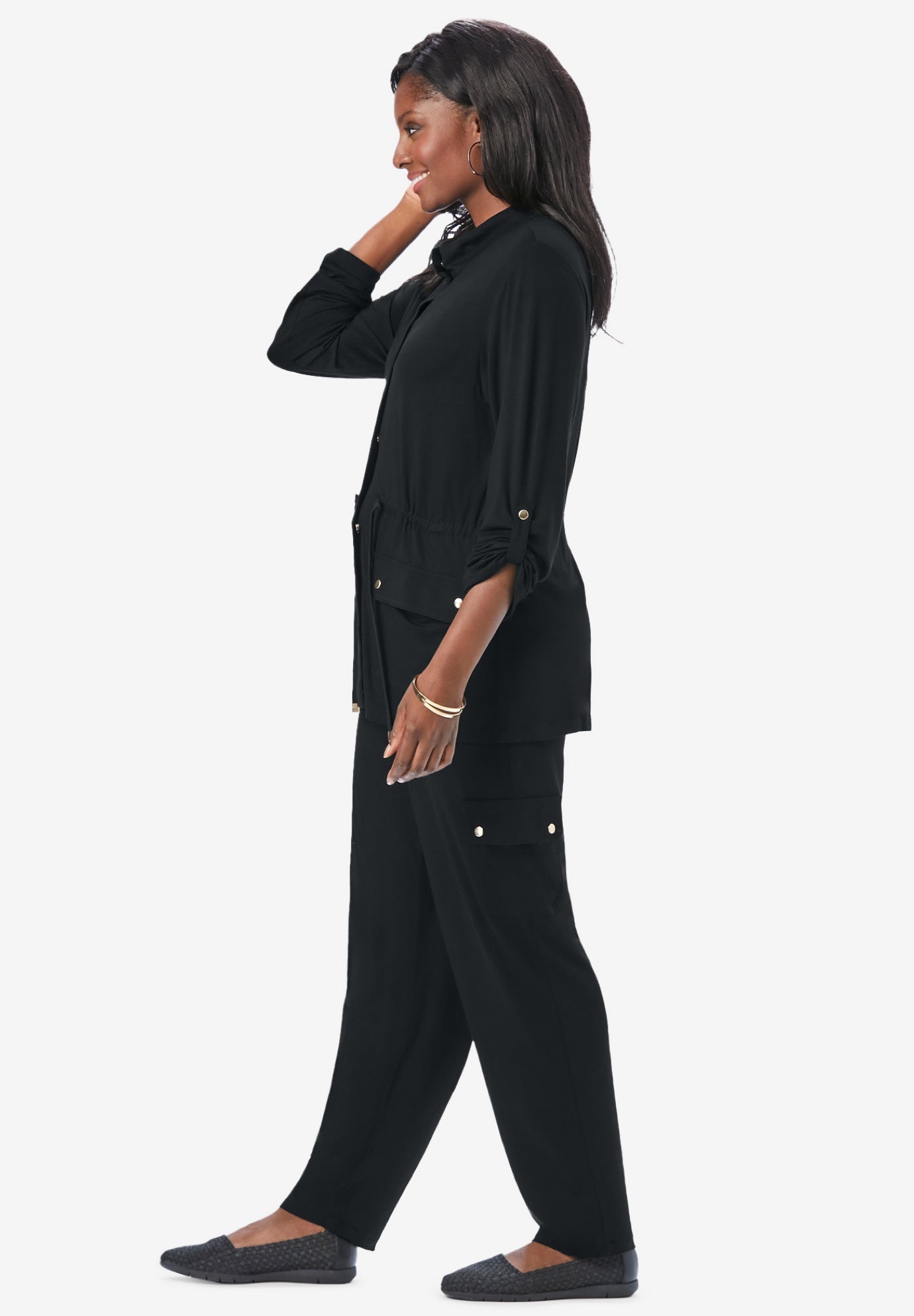 2-Piece Stretch Knit Cargo Set image number 1